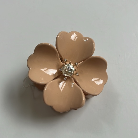 Cream Kate Crystal Flower Clip - Picture 3 of 4